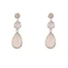 Latelita Tuscany Gemstone Drop Earring Silver Rose Quartz -Latelitla Store tuscany gemstone drop earring silver rose quartz 622987