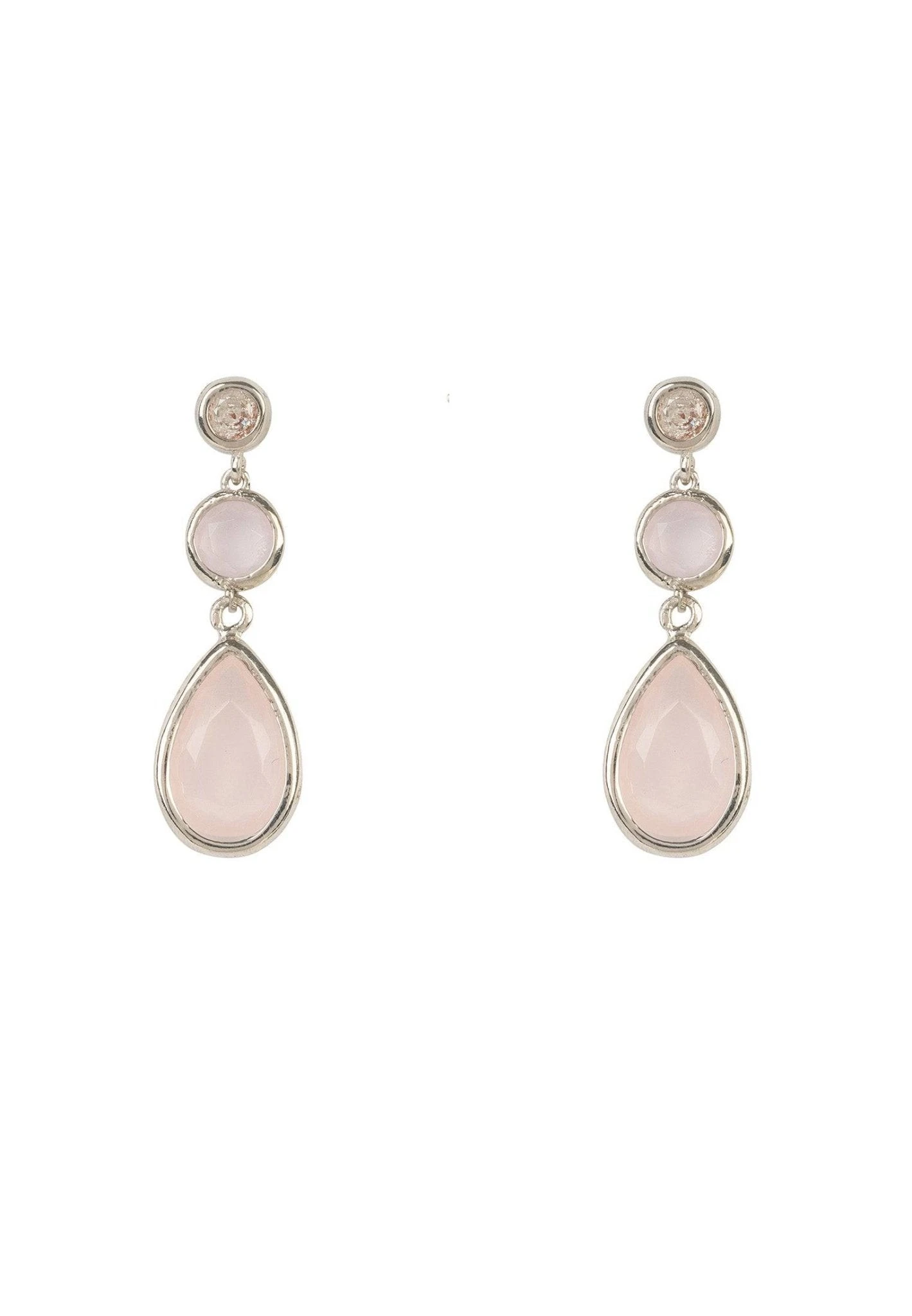 Latelita Tuscany Gemstone Drop Earring Silver Rose Quartz 3 Latelita Tuscany Gemstone Drop Earring Silver Rose Quartz