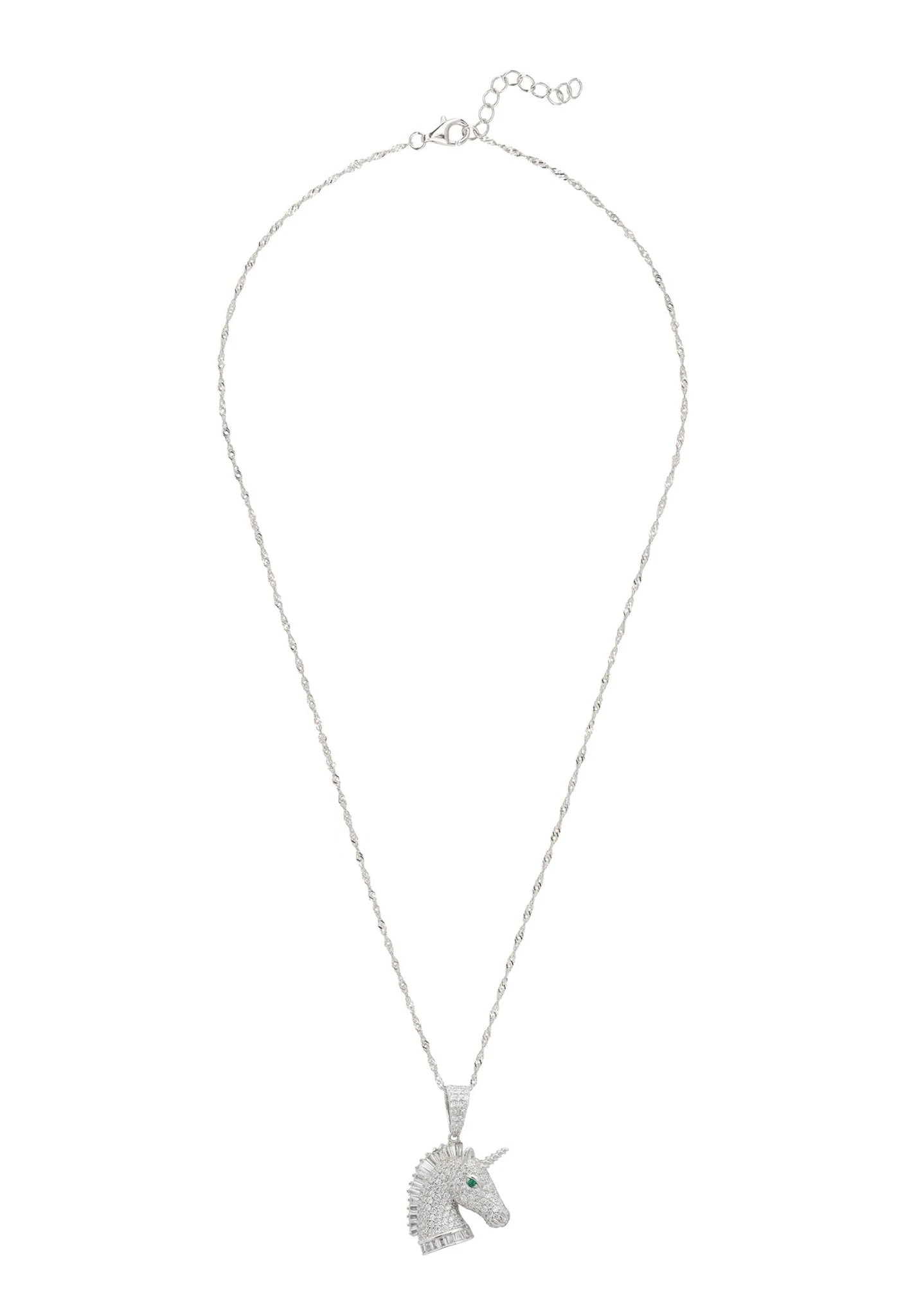 Latelita Unicorn Sparkling Pendant Necklace Silver 5 Latelita Unicorn Sparkling Pendant Necklace Silver - Image 3