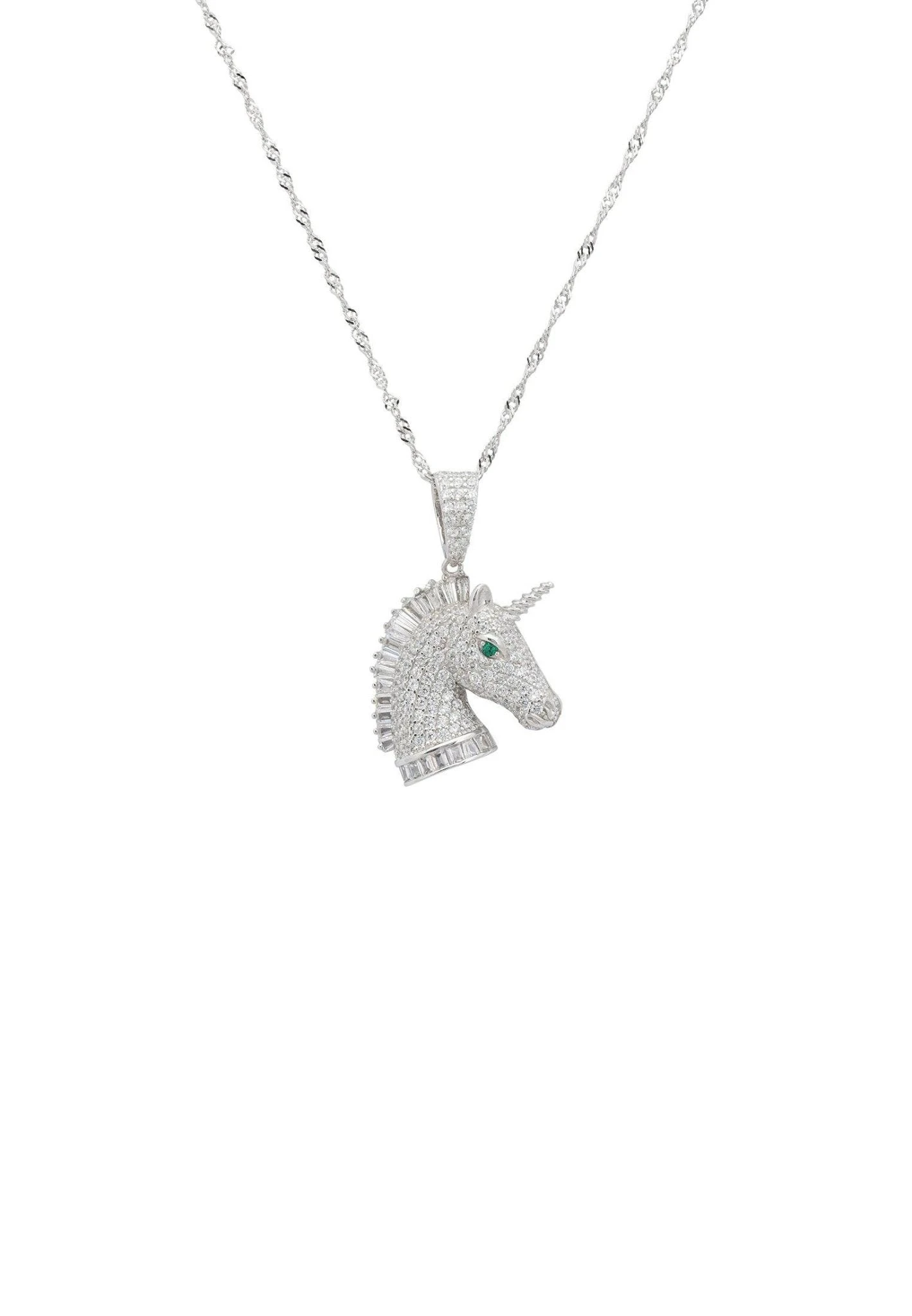 Latelita Unicorn Sparkling Pendant Necklace Silver 3 Latelita Unicorn Sparkling Pendant Necklace Silver