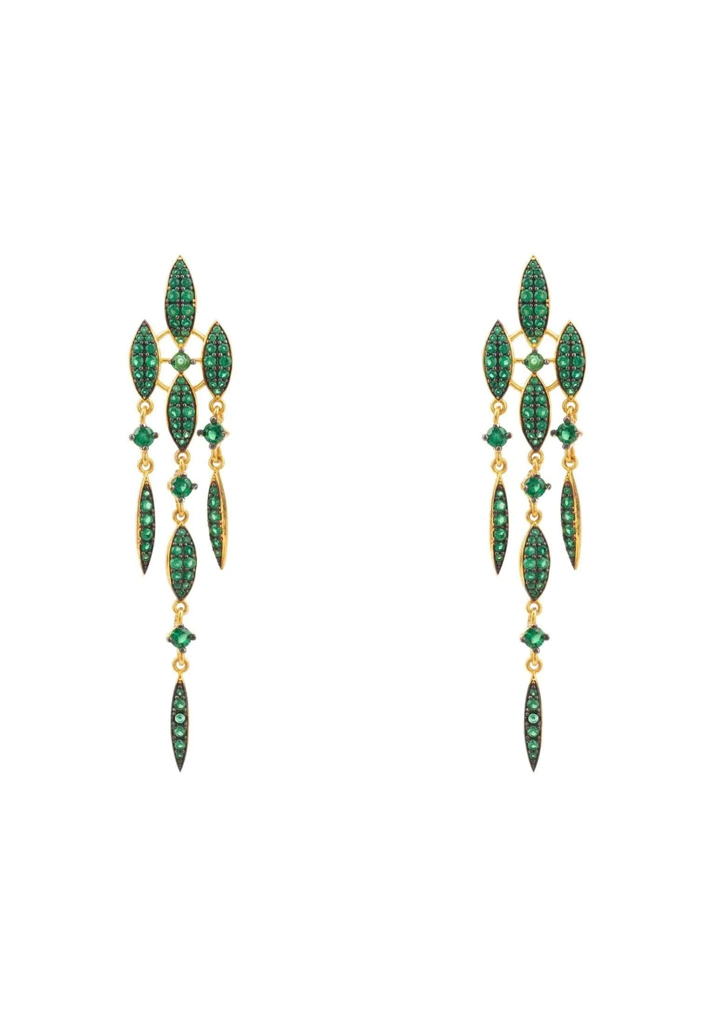 Latelita Valencia Statement Drop Earring Emerald Green Cz Gold 3 Latelita Valencia Statement Drop Earring Emerald Green Cz Gold