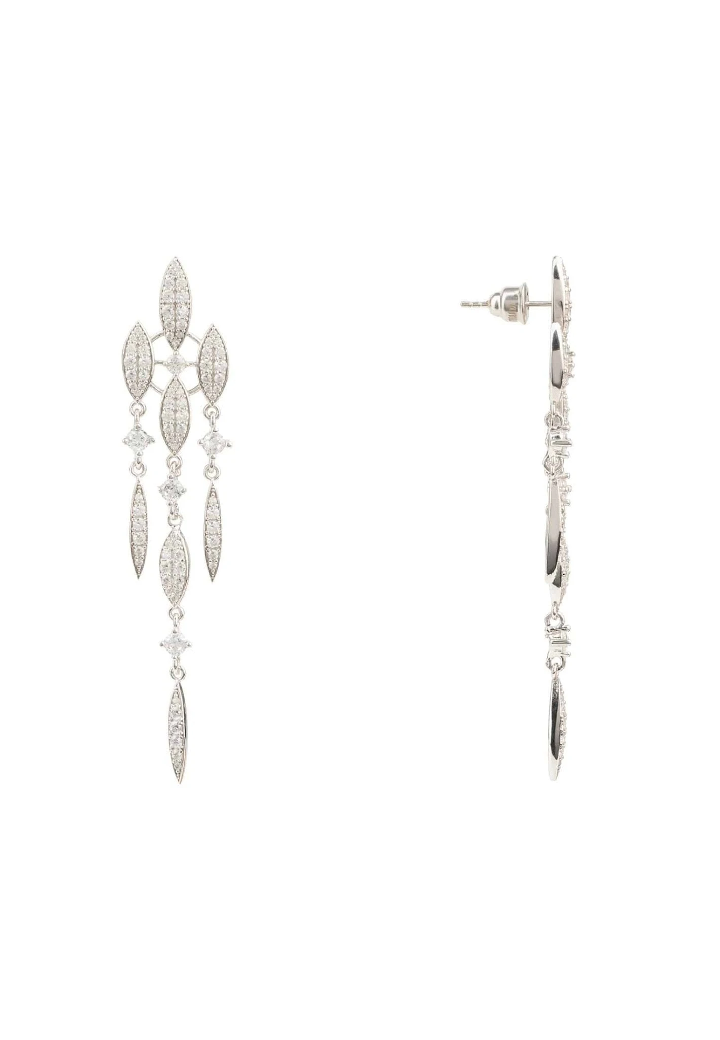 Latelita Valencia Statement Drop Earring White Cz Silver 5 Latelita Valencia Statement Drop Earring White Cz Silver - Image 3