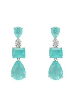 Latelita Valentina Drop Earrings Silver Paraiba Tourmaline