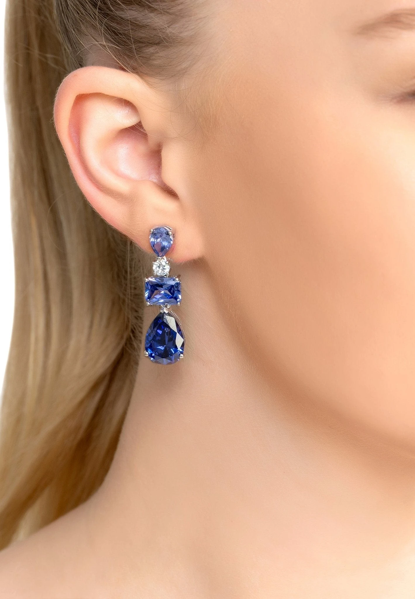 Latelita Valentina Drop Earrings Silver Tanzanite 4 Latelita Valentina Drop Earrings Silver Tanzanite - Image 2