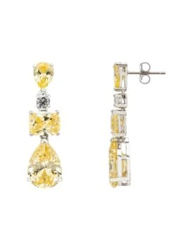 Latelita Valentina Drop Earrings Silver Yellow Topaz -Latelitla Store valentina drop earrings silver yellow topaz 296006