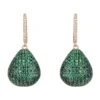 Latelita Valerie Pear Drop Gemstone Earring Rosegold Emerald Green -Latelitla Store valerie pear drop gemstone earring rosegold emerald green 376333