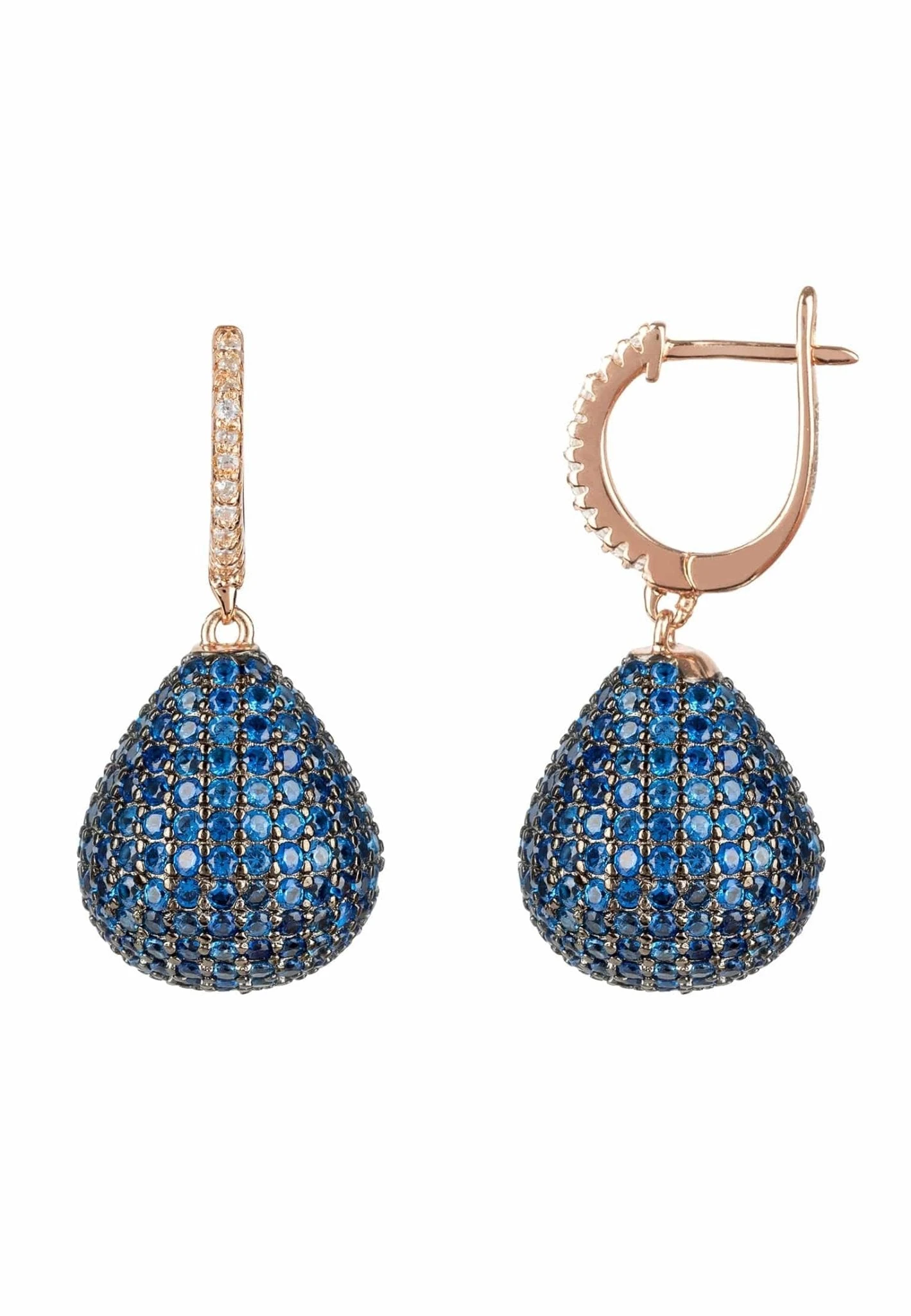 Latelita Valerie Pear Drop Gemstone Earring Rosegold Sapphire Blue 5 Latelita Valerie Pear Drop Gemstone Earring Rosegold Sapphire Blue - Image 3