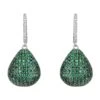 Latelita Valerie Pear Drop Gemstone Earrings Silver Emerald -Latelitla Store valerie pear drop gemstone earrings silver emerald 405685