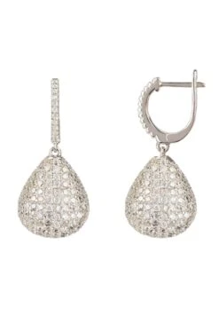 Latelita Valerie Pear Drop Gemstone Earrings Silver White Cz -Latelitla Store valerie pear drop gemstone earrings silver white cz 247902