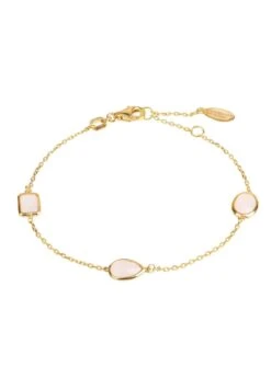 Latelita Venice Bracelet Gold Rose Quartz