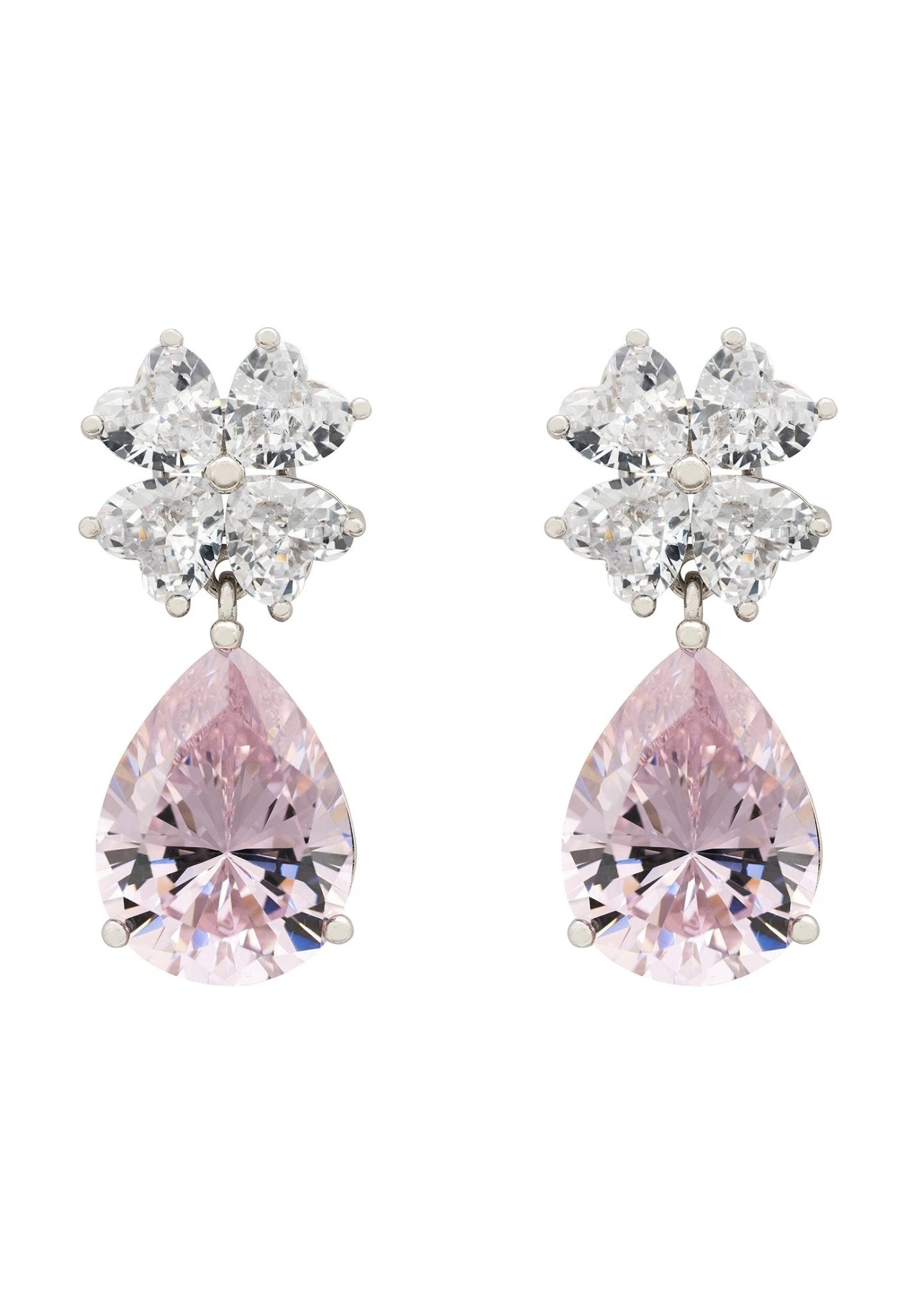 Latelita Victoria Teardrop Earrings Silver Morganite 3 Latelita Victoria Teardrop Earrings Silver Morganite