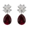 Latelita Victoria Teardrop Earrings Silver Ruby -Latelitla Store victoria teardrop earrings silver ruby 604722