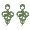 Latelita Viper Snake Drop Earrings Gold Emerald -Latelitla Store viper snake drop earrings gold emerald 660604