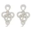 Latelita Viper Snake Drop Earrings Silver White 2 Latelita Viper Snake Drop Earrings Silver White -Latelitla Store viper snake drop earrings silver white 787754