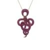 Latelita Viper Snake Pendant Necklace Rosegold Ruby 2 Latelita Viper Snake Pendant Necklace Rosegold Ruby -Latelitla Store viper snake pendant necklace rosegold ruby 448958