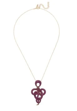 Latelita Viper Snake Pendant Necklace Rosegold Ruby -Latelitla Store viper snake pendant necklace rosegold ruby 474982