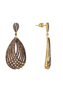 Latelita Vortex Teardrop Earring Chocolate Cz 8 Latelita Vortex Teardrop Earring Chocolate Cz -Latelitla Store vortex teardrop earring chocolate cz 783610