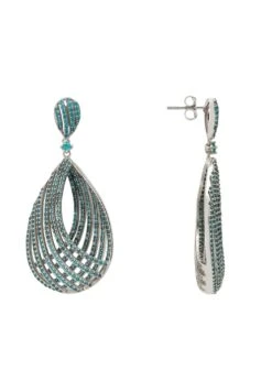 Latelita Vortex Teardrop Earrings Aqua Silver -Latelitla Store vortex teardrop earrings aqua silver 863977