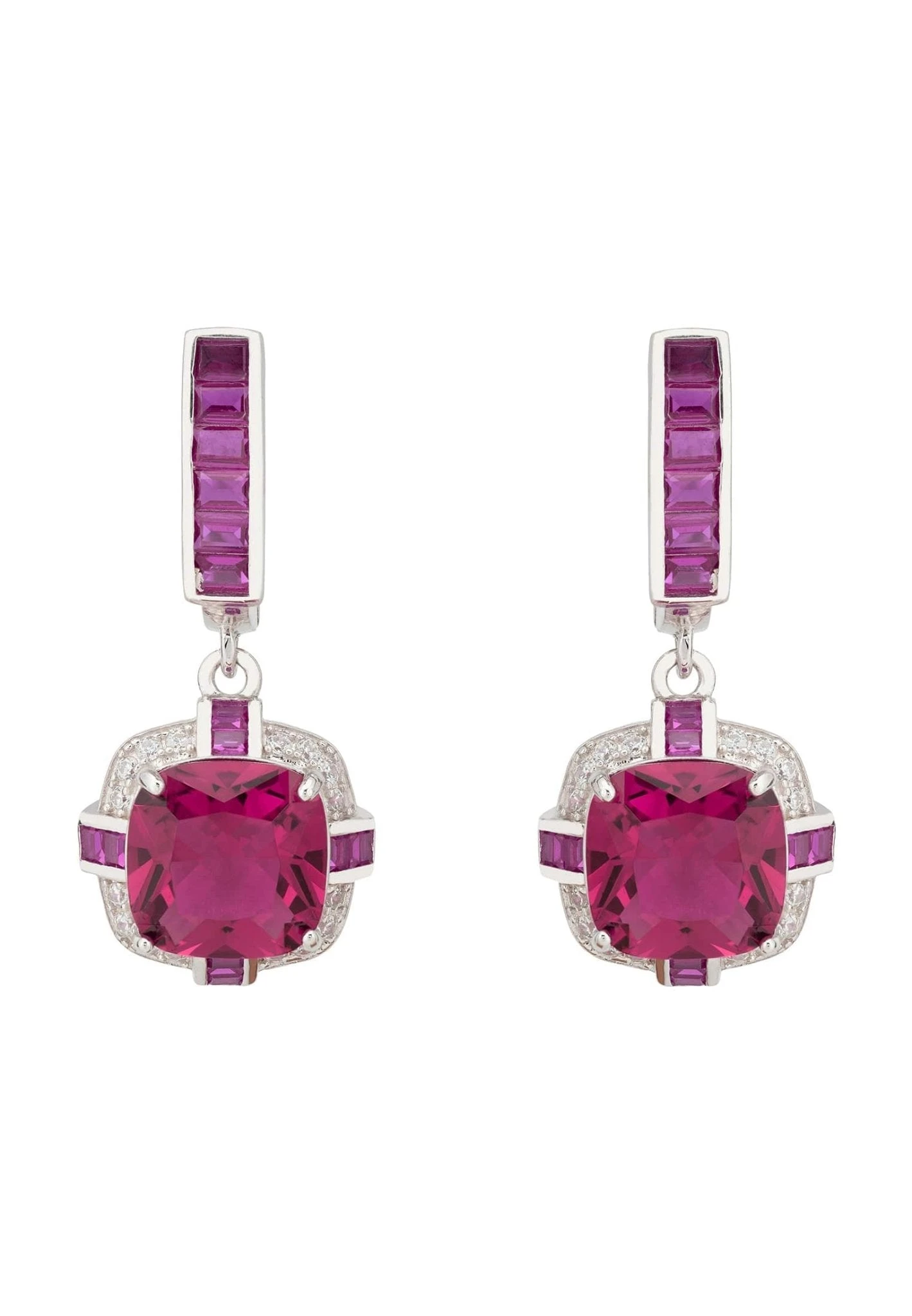 Latelita Windsor Silver Earring Ruby 3 Latelita Windsor Silver Earring Ruby