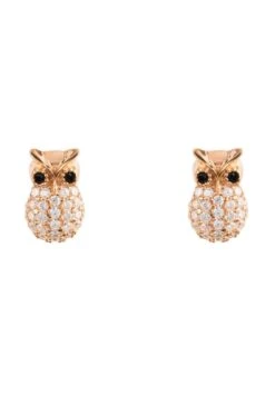 Latelita Wise Owl Earrings Rose Gold