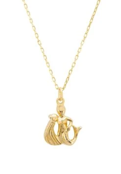 Latelita Zodiac Star Sign Necklace Gold Aquarius