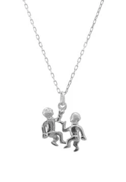Latelita Zodiac Star Sign Necklace Silver Gemini