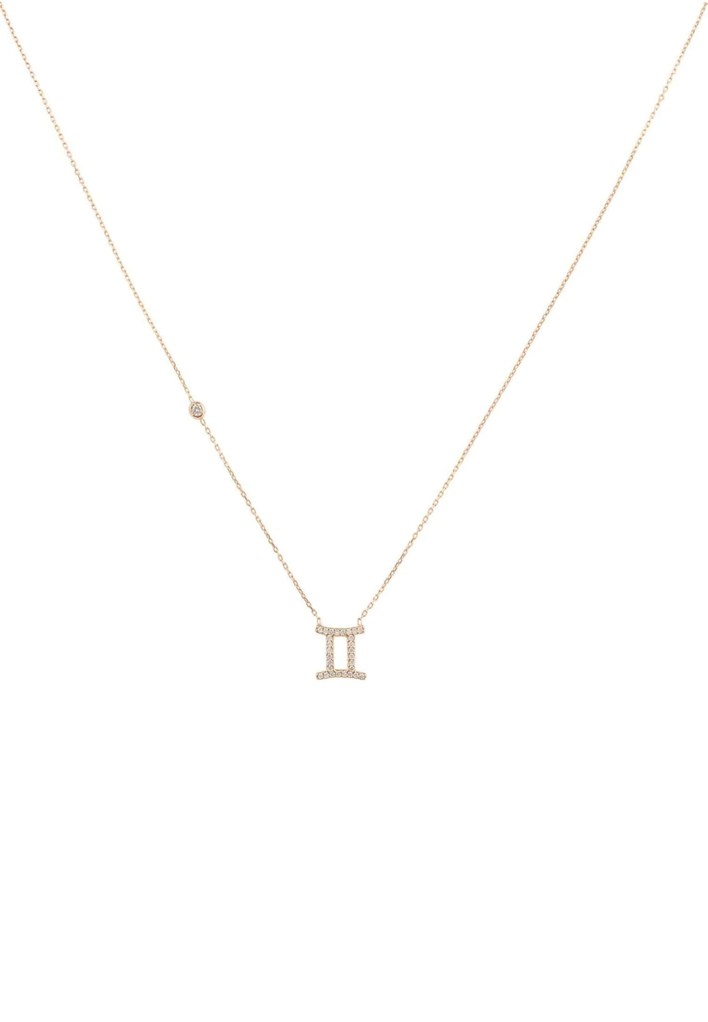 Latelita Zodiac Star Sign Pendant Necklace Rose Gold Gemini 3 Latelita Zodiac Star Sign Pendant Necklace Rose Gold Gemini