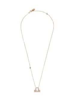 Latelita Zodiac Star Sign Pendant Necklace Rose Gold Libra -Latelitla Store zodiac star sign pendant necklace rose gold libra 954914