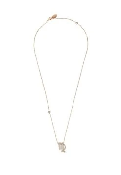 Latelita Zodiac Star Sign Pendant Necklace Rose Gold Virgo -Latelitla Store zodiac star sign pendant necklace rose gold virgo 513256