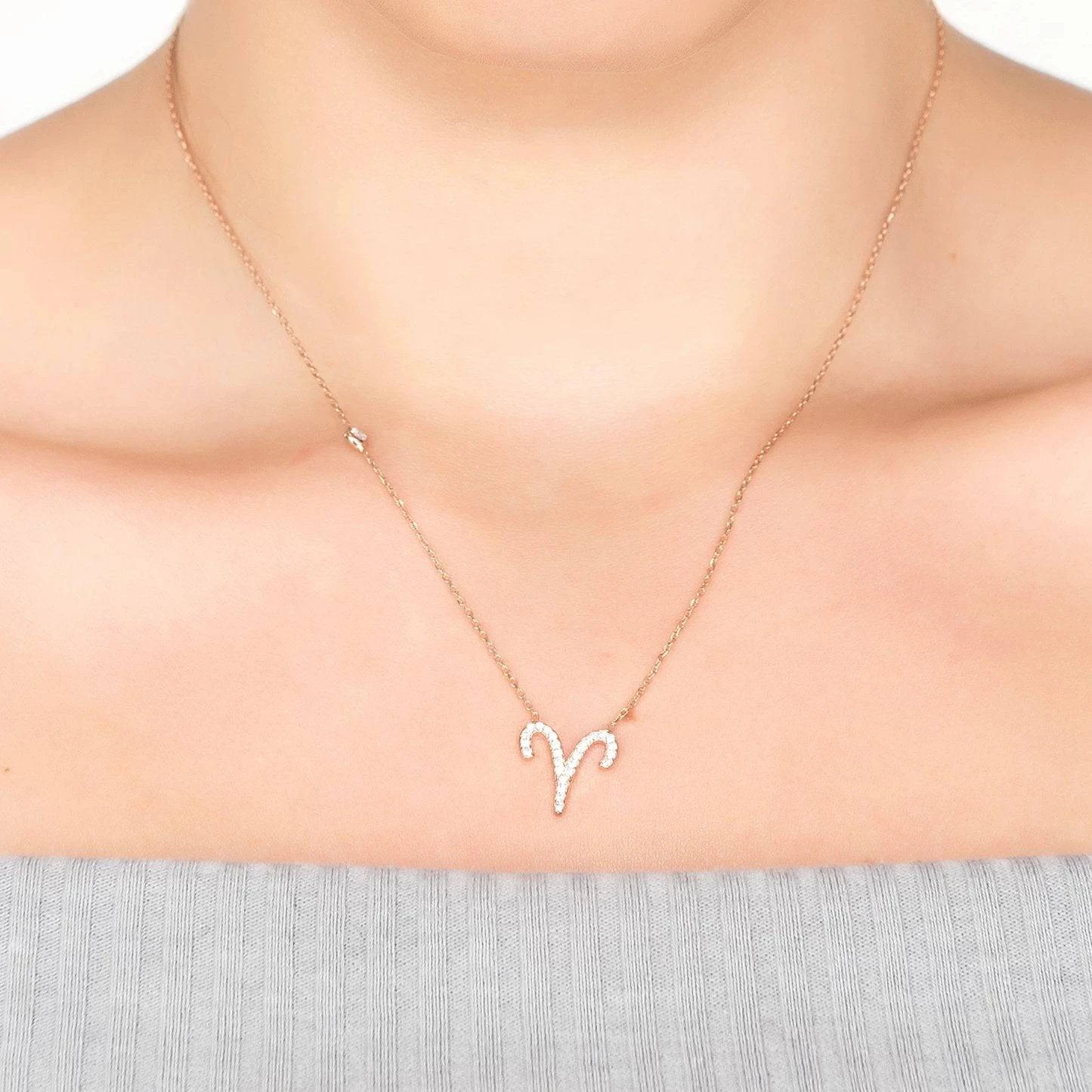 Latelita Zodiac Star Sign Pendant Necklace Silver Aries 4 Latelita Zodiac Star Sign Pendant Necklace Silver Aries - Image 2